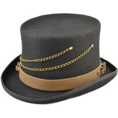 High Quality PU Strapped Top Hat