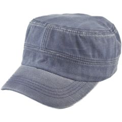 Denim Military Army Cap - Navy Blue