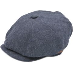 Navy Tweed Newsboy Cap