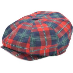 Tartan Style Tweed Newsboy Cap
