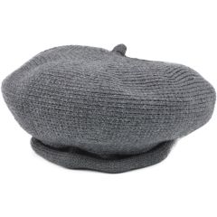 Womens Wool Beret - Grey