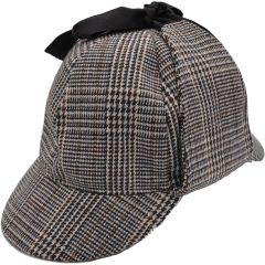 Sherlock Holmes Deerstalker Tweed Hat