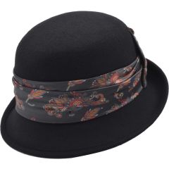 Womens Wool Felt Cloche Hat