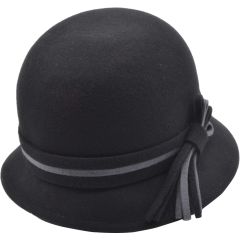 Womens Wool Vintage Cloche Hat