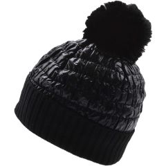 Faux Fur Pompom Beanie