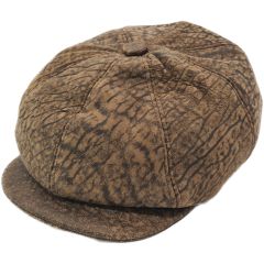 Genuine Leather Newsboy Cap