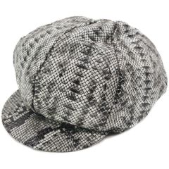 Unisex Genuine Leather Newsboy Cap