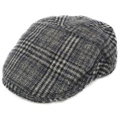 Kids / Childrens Elastic Checked Flat Cap