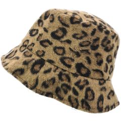 Unisex Adjustable Leopard Print Bucket Hat (12Pcs)
