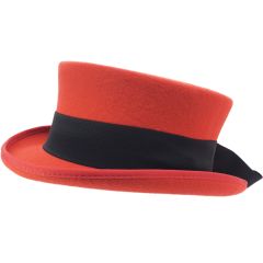Classic Red Junior Top Hat with Black Ribbon