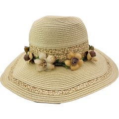 Women's Flower Decor Summer Floppy Hat