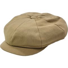 Mens Classic Newsboy/Bakerboy Cap in Beige