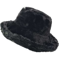 Adjustable Long Brim Faux Fur Bucket Hat