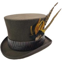 100% Wool Classic Brown Top Hat