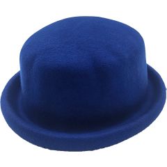 Soft Wool Felt Cloche Bowler Hat - Black