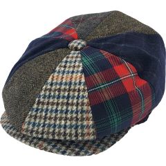 Patchwork Eight Panel Newsboy Cap