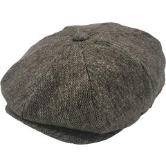 Classic Brown Wool Newsboy Cap